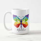Geschilderde vlinder, monogram koffiemok (Links)