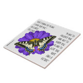 Geschilderde vlinder, vers van Jeremiah 29:11 Tegeltje (Zijkant)