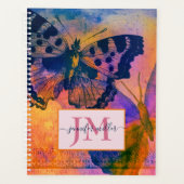 Geschilderde vlinders gepersonaliseerd planner (Voorkant)
