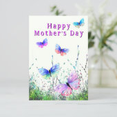 Geschilderde Vlinders Moederdagkaarten Kaart (Staand voorkant)