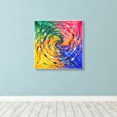 Geschilderde Vortex Canvas Afdruk (Insitu (Houten vloer))