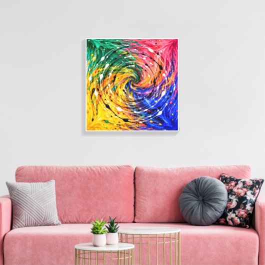 Geschilderde Vortex Canvas Afdruk (Insitu (Woonkamer))