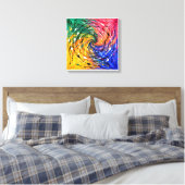 Geschilderde Vortex Canvas Afdruk (Insitu (Slaapkamer))