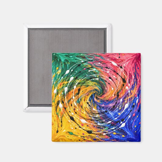 Geschilderde Vortex Magneet (Voorkant / Achterkant)