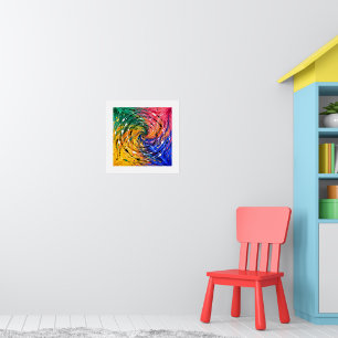 Geschilderde Vortex Poster