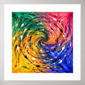Geschilderde Vortex Poster (Voorkant)