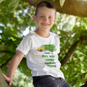 Geschilderde vuilniswagen aangepaste tekst grafisc t-shirt