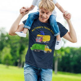 Geschilderde vuilniswagens Trash Bash-feest op maa T-shirt