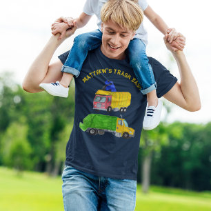 Geschilderde vuilniswagens Trash Bash-feest op maa T-shirt