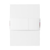 Geschilderde Waterverf Bourgogne Stoffig Blauw Blo Uitnodigingen Wikkel (Achterkant Voorbeeld)