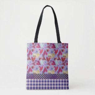 Geschilderde Waterverf   Valentijn Collage Tote Bag
