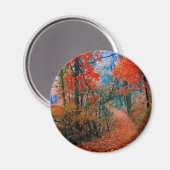 Geschilderde Waterverf voor herfst bos Magneet (Voorkant / Achterkant)