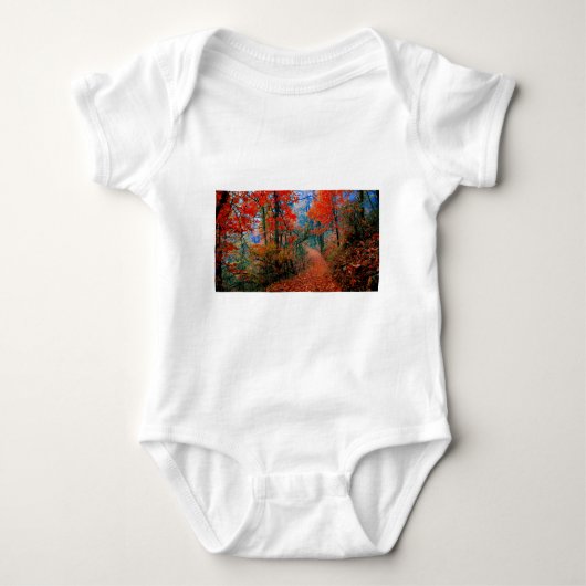 Geschilderde Waterverf voor herfst bos Romper (Voorkant)