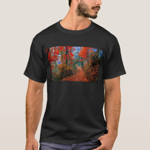 Geschilderde Waterverf voor herfst bos T-shirt