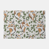 Geschilderde Waterverf Woodland Foxes gebladerte Deurmat (Voorkant)