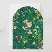 Geschilderde Wildflower Arch Wedding Kaart (Achterkant)