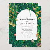 Geschilderde Wildflower Arch Wedding Kaart (Voorkant / Achterkant)