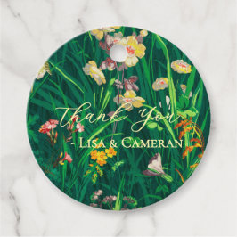 Geschilderde Wildflower bruiloft Bedankjes Labels