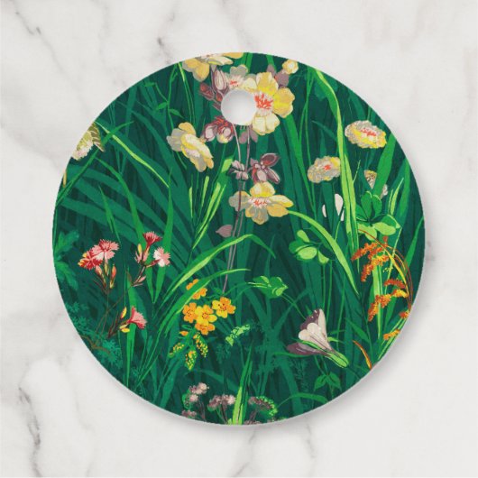 Geschilderde Wildflower bruiloft Bedankjes Labels (Achterkant)