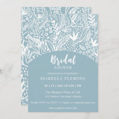 Geschilderde witte botanische bridale doucheuitnod kaart (Voorkant / Achterkant)