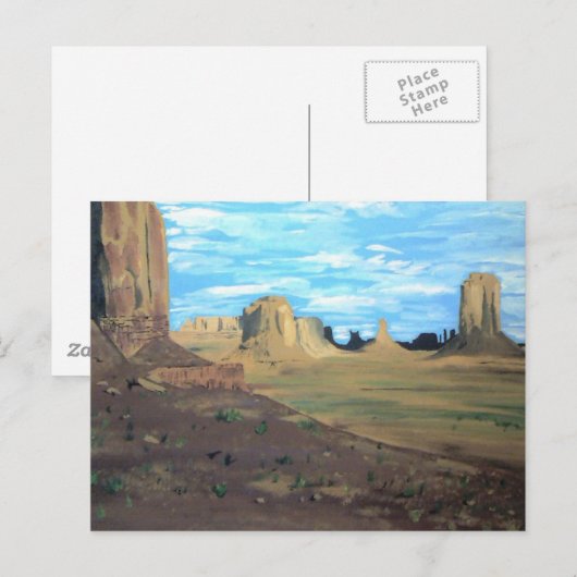 Geschilderde Woestijn Briefkaart (Voorkant / Achterkant)