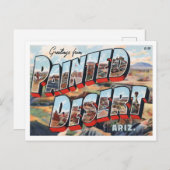 Geschilderde woestijn, letters Arizona Briefkaart (Voorkant / Achterkant)
