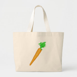 Geschilderde wortel grote tote bag
