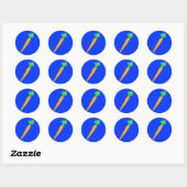 geschilderde wortel ronde sticker (Vel)