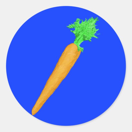 geschilderde wortel ronde sticker (Voorkant)