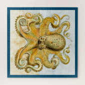 Geschilderde Zee Octopus Kraken Inktvis Legpuzzel (Horizontaal)