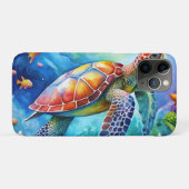 Geschilderde zeeschildpad Case-Mate iPhone case (Achterkant (horizontaal))