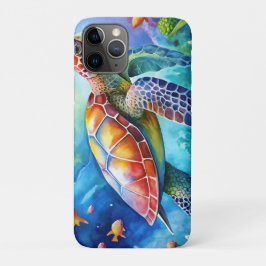 Geschilderde zeeschildpad Case-Mate iPhone case