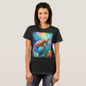 Geschilderde zeeschildpad t-shirt (Voorkant volledig)