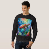 Geschilderde zeeschildpad trui (Voorkant volledig)