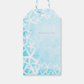 Geschilderde Zeester Aqua Blauwe Feest Favor Cadeaulabel (Achterkant)