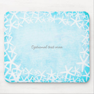 Geschilderde Zeester Aqua Blauwe Tropische Strand  Muismat