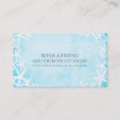 Geschilderde zeester Aqua Blue Beach Verwijs een v Aanbevelingskaartje (Voorkant)