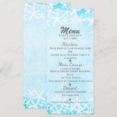 Geschilderde zeesterren Aqua Blue Tropical Beach b Menu (Voorkant / Achterkant)