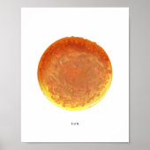 Geschilderde Zon Kunstprint Poster (Voorkant)
