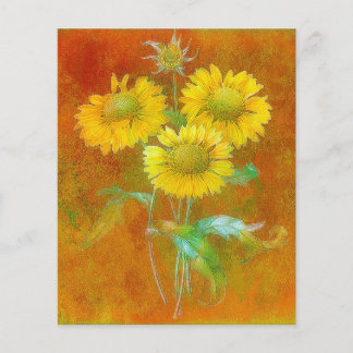 Geschilderde zonnebloemen
