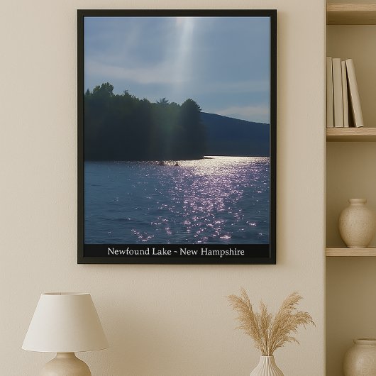 Geschilderde Zonsondergang: Kajakken bij Newfound  Poster