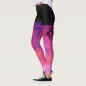Geschilderde zonsondergang Santa Fe New Mexico Zia Leggings (Links)