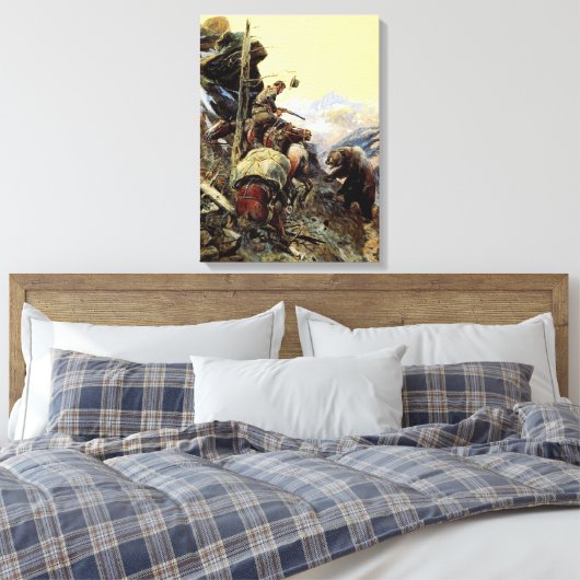 Geschillenprocedure door Charles M. Russell Canvas Afdruk (Insitu (Slaapkamer))