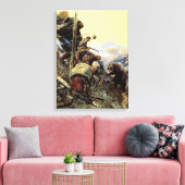 Geschillenprocedure door Charles M. Russell Canvas Afdruk (Insitu (Woonkamer))