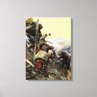 Geschillenprocedure door Charles M. Russell Canvas Afdruk