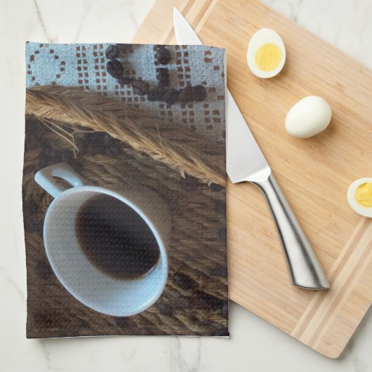 Geschirrtuch Kaffee Liebhaber Coffee Lovers Bistro Theedoek (Quarter Fold)