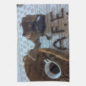 Geschirrtuch Kaffee Liebhaber Coffee Lovers Bistro Theedoek (Verticaal)