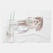 Geschirrtuch mit Osterbild, Pferd und Osterhase Theedoek (Horizontaal)