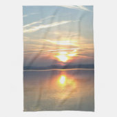 Geschirrtuch Sonnenuntergang am see Theedoek (Verticaal)