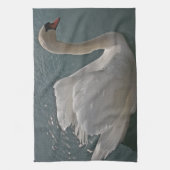 Geschirrtuch stolzer Schwan mit Lichtsternchen Theedoek (Verticaal)
